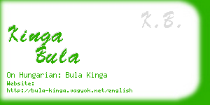 kinga bula business card